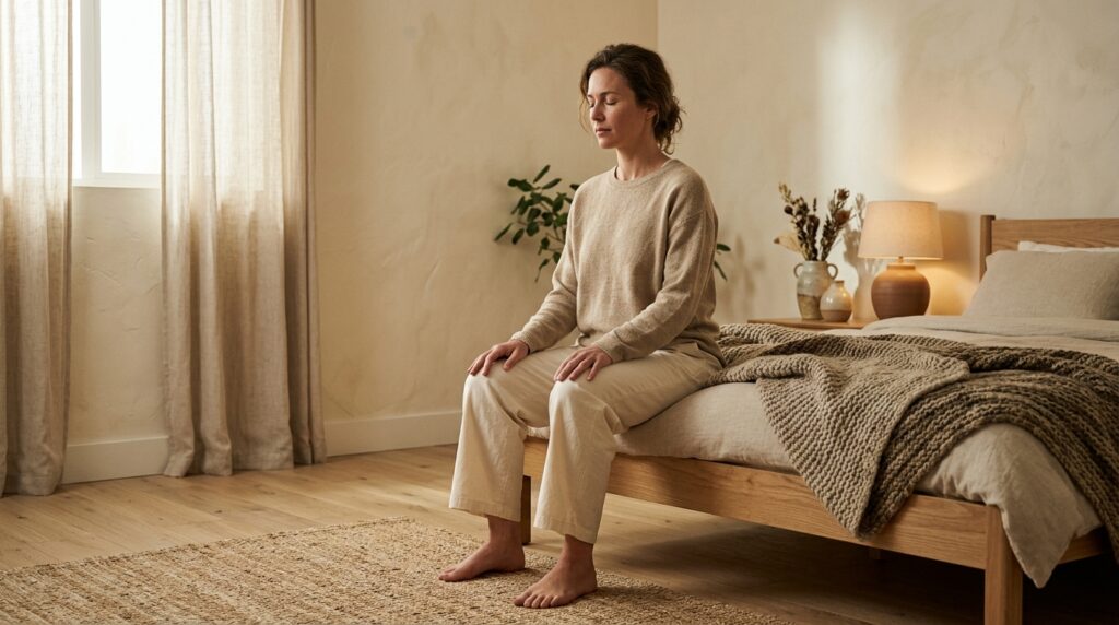 woman resting in wellness space 202608131627